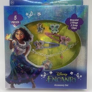Disney Encanto Jewelry Set with Bracelet, Barrettes, and Rings New
